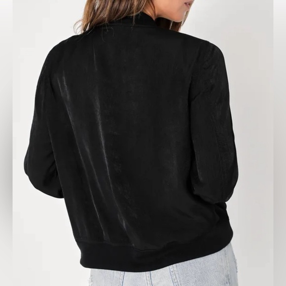 Lulus Black Lightweight Bomber Jacket - Picture 4 of 9